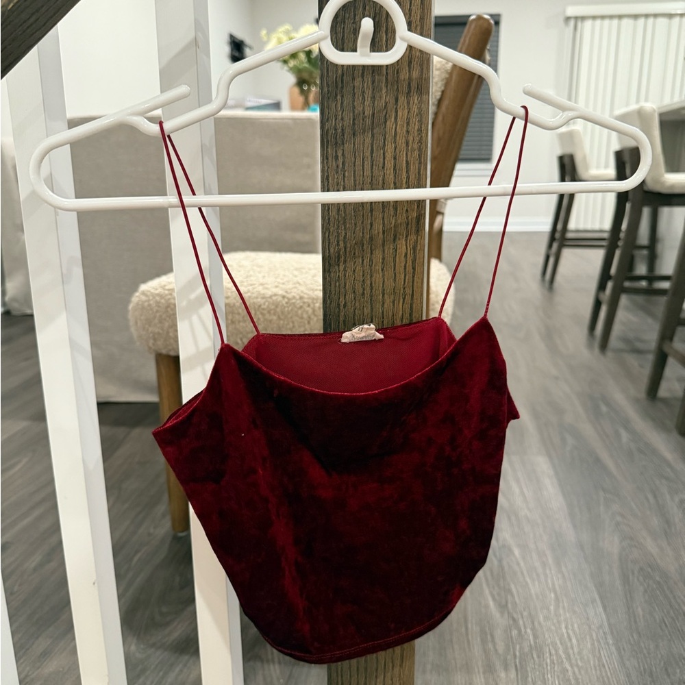 Velvet Burgundy Cami Top